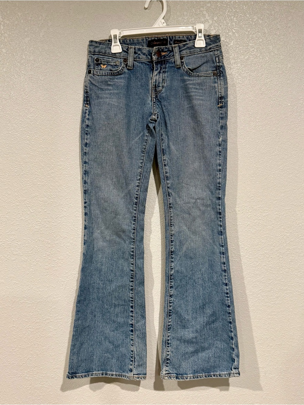 Vintage Y2K Aeropostale Medium Blue Flare Low Rise Jeans
